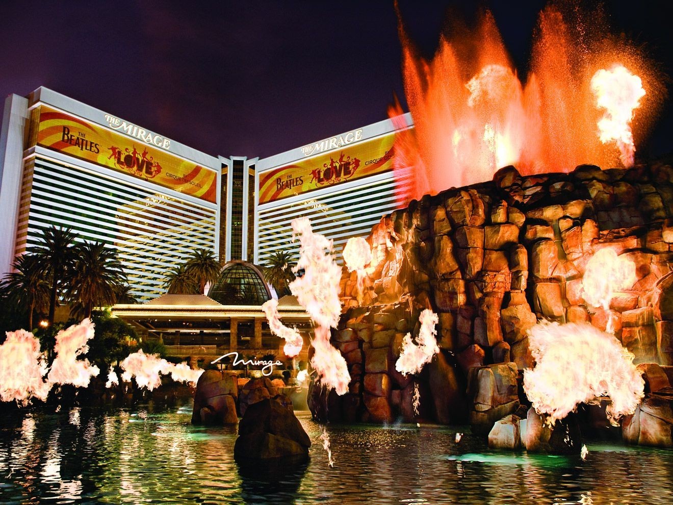 Mirage Hotel Erupting Volcano and Secret Garden
