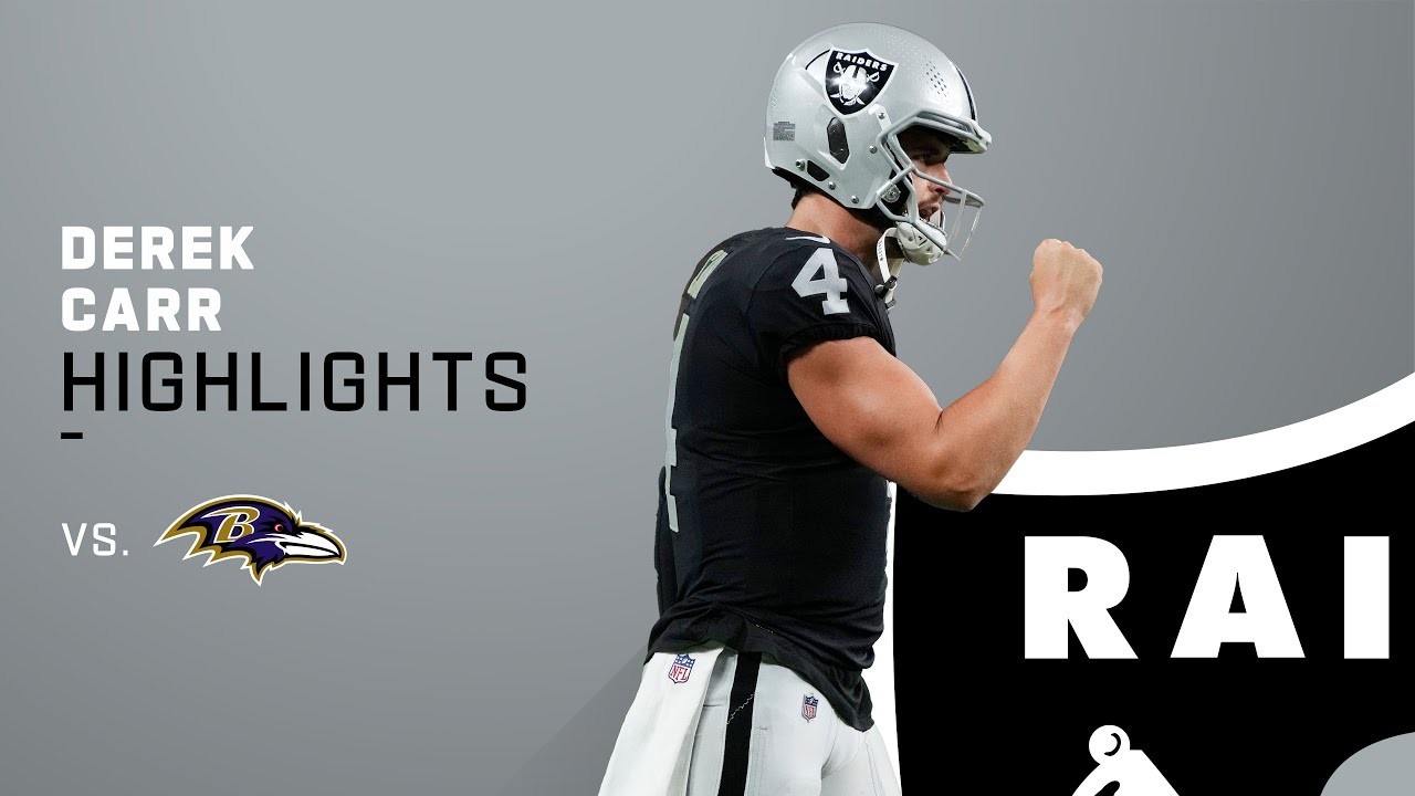 Derek Carr's walkoff touchdown in overtime against the Baltimore Ravens